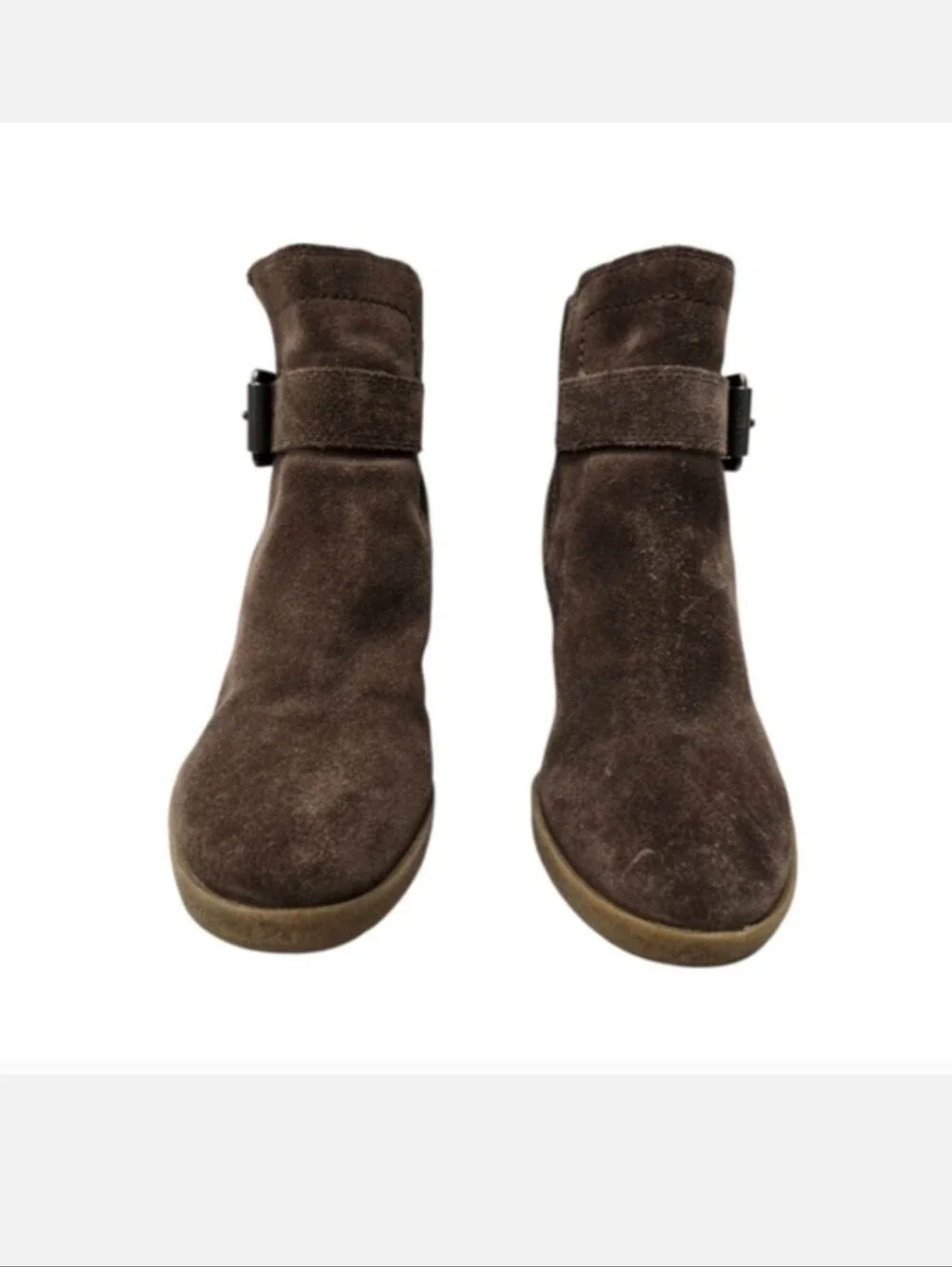Vince Camuto LANDRI Suede Wedge Bootie in Tan